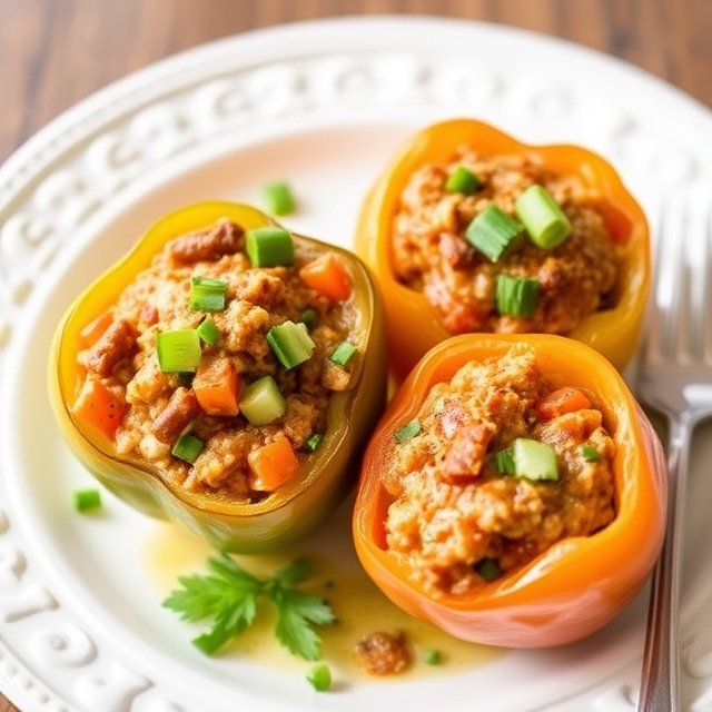 Sweet and Savory Stuffed Bell Peppers