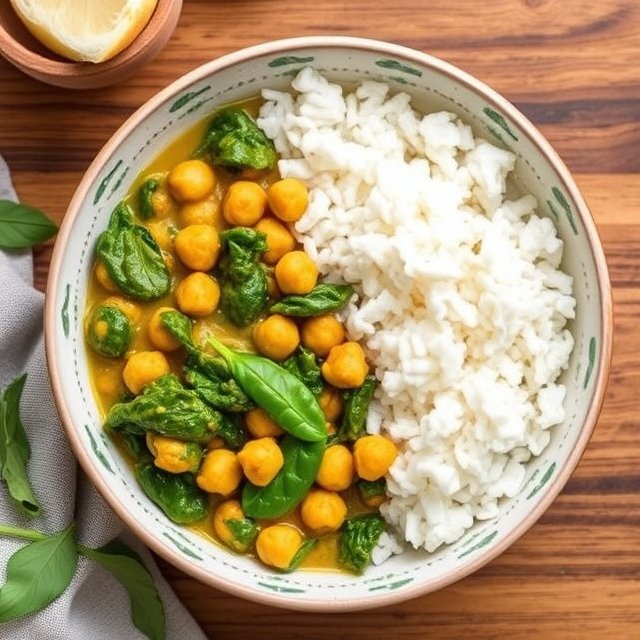 5. Chickpea and Spinach Curry