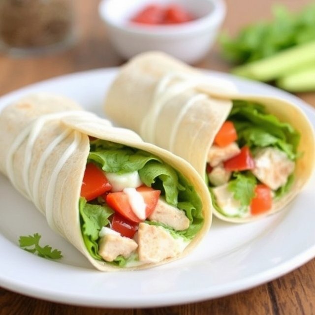 7. Chicken Caesar Wraps