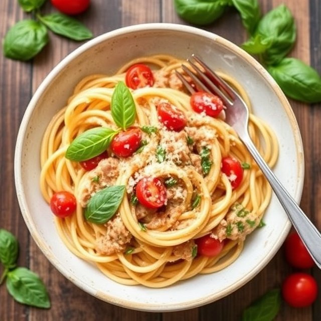 8. Creamy Tomato Basil Pasta