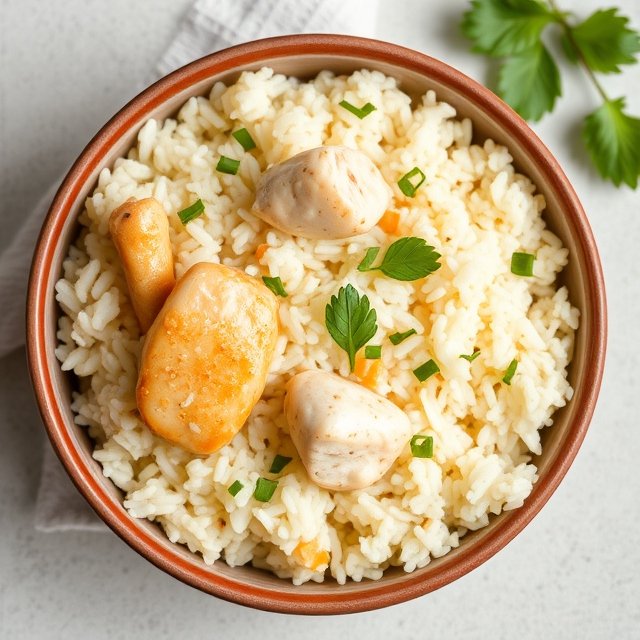 Creamy Coconut Rice with Chicken