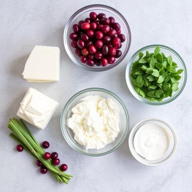 Ingredients for the Best Cranberry Cream Cheese Spread