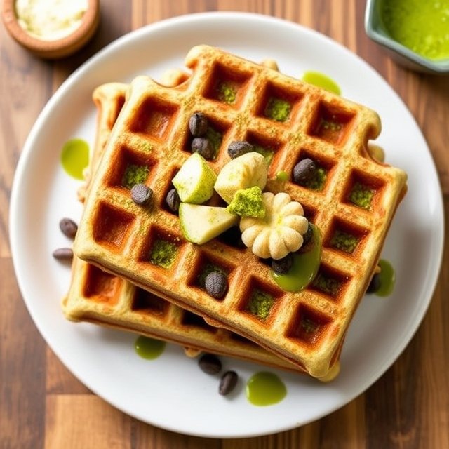 Matcha-infused Waffles