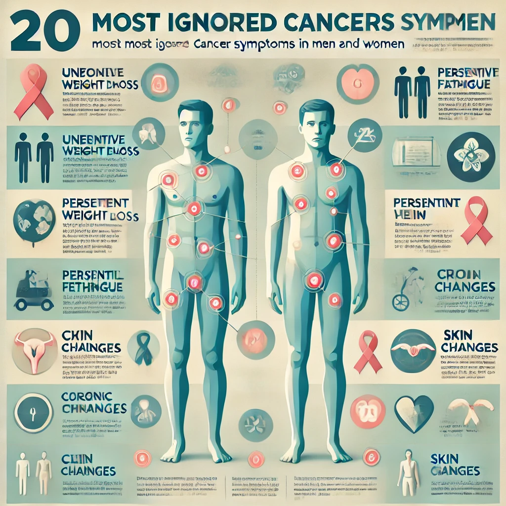 Overview of ignored cancer symptoms in women and men