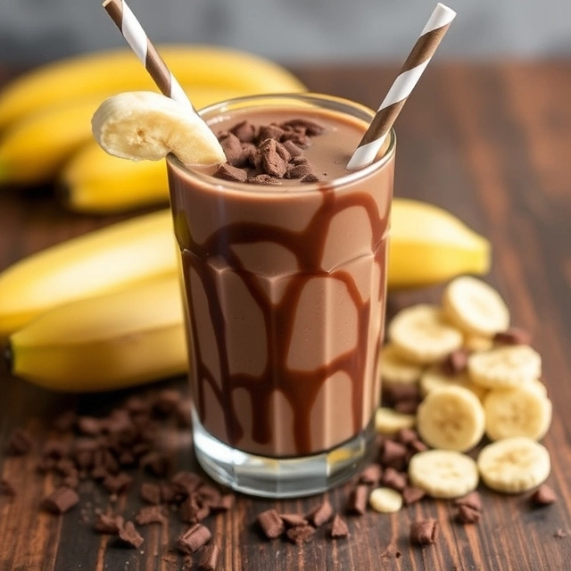 Chocolate Banana Muscle Gainer Shake