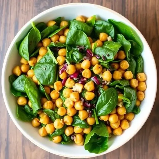 Spinach and Chickpea Stir-Fry