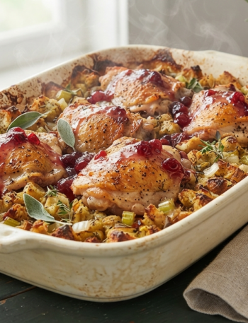 a beautifully baked One-Pan Chicken