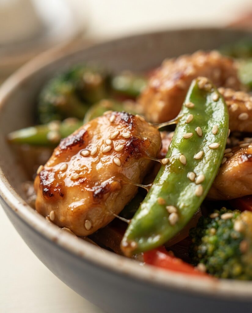 a single piece of golden-brown chicken