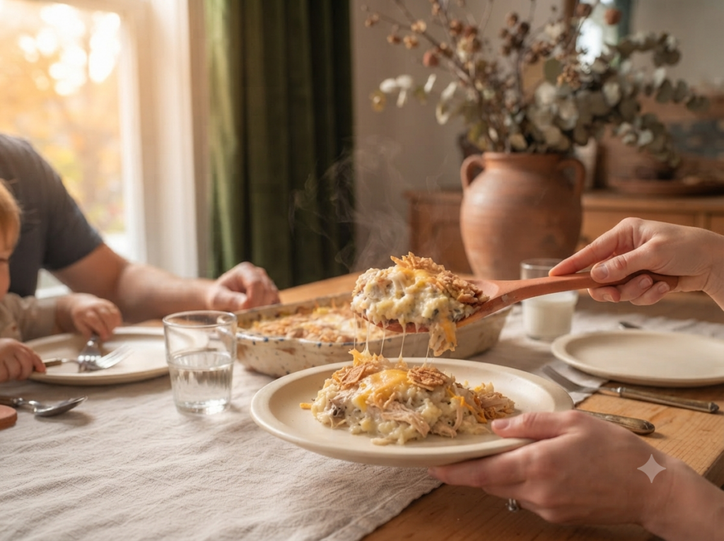 lifestyle shot of a happy family dinner