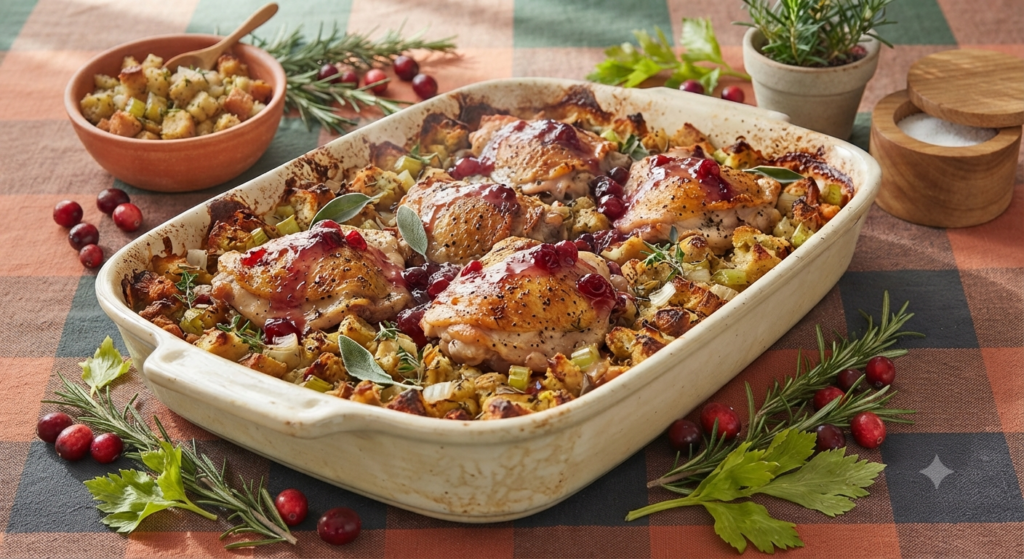 the One-Pan Chicken and Stuffing Bake